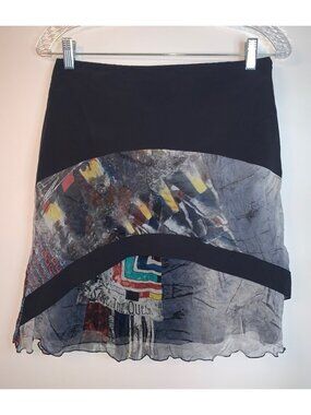 Save The Queen Mini Skirt Black Print S